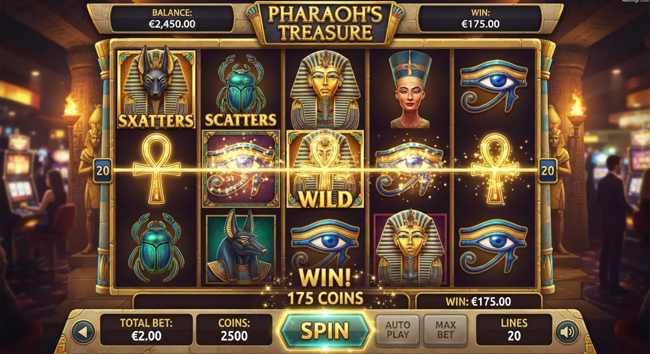 Book of Ra Deluxe játékképernyő látható tárcsákkal