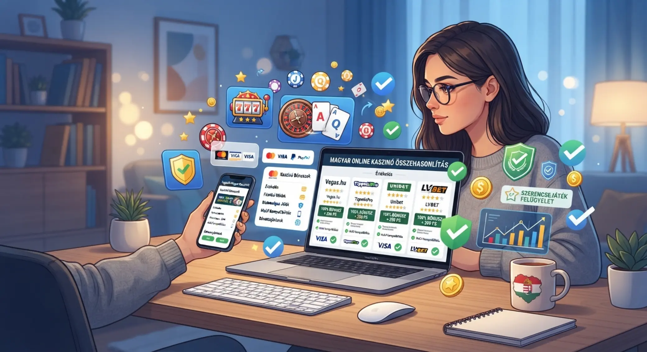 Online kaszinó értékelési szempontok Online kaszinók összehasonlítása laptopon és mobilon
